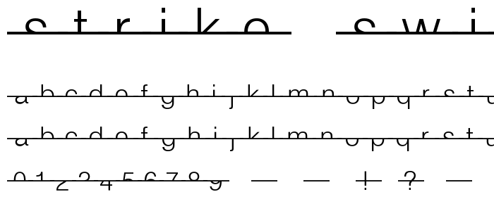 Strike_Swiss font