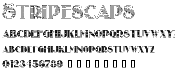 Stripescaps font