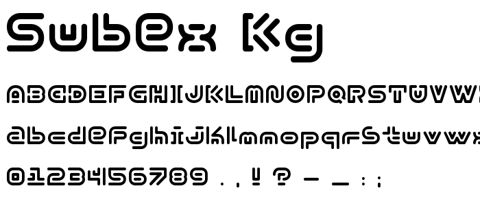Subex_Kg font