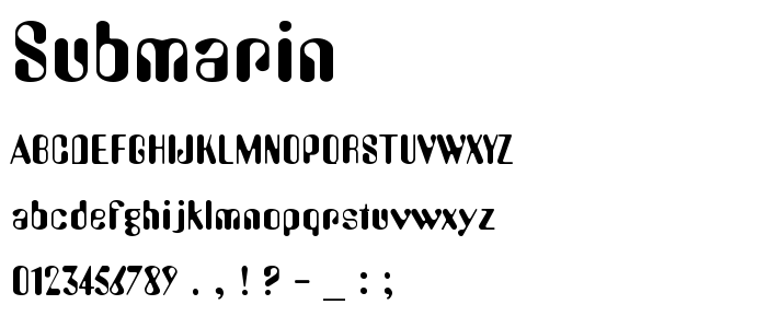 Submarin font