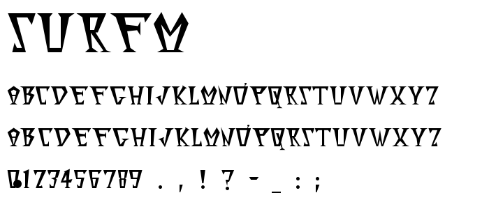 Surfm font