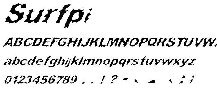 Surfpi font