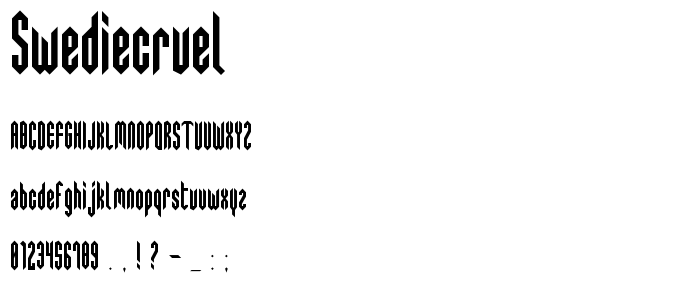 Swediecruel font