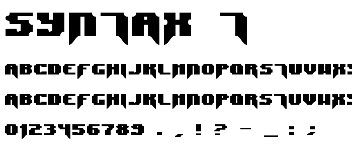 Syntax_T font