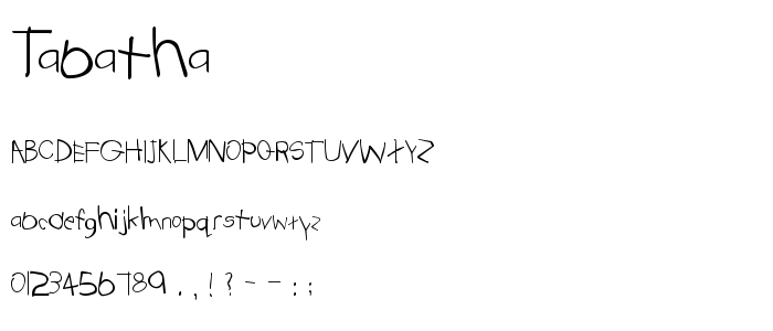 Tabatha font