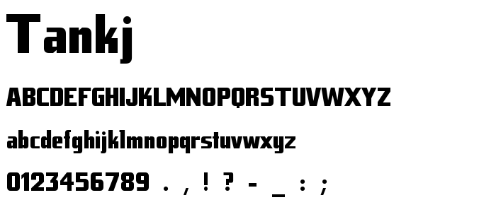 Tankj font