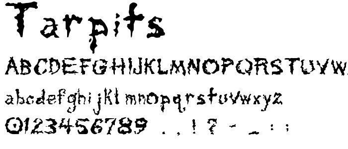 Tarpits font