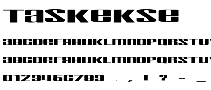 Taskekse font