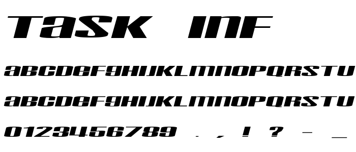 Task_Inf font
