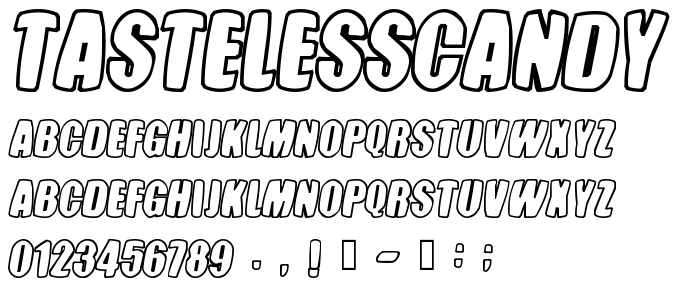 Tastelesscandy font