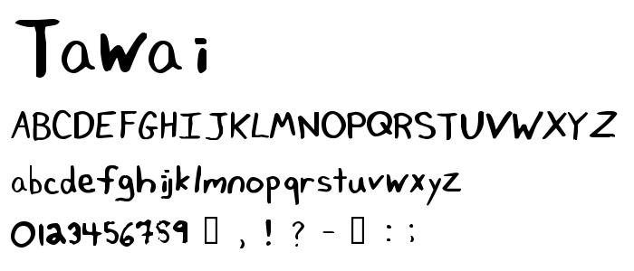 Tawai font