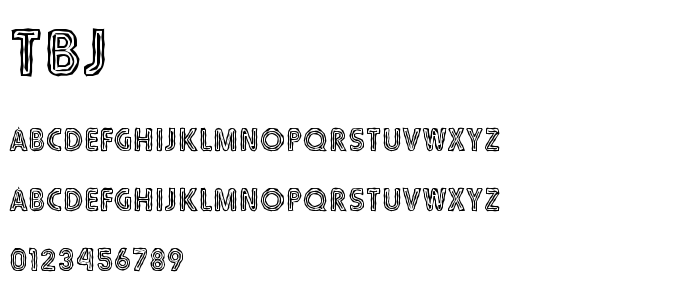 Tbj font