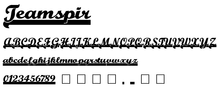 Teamspir font