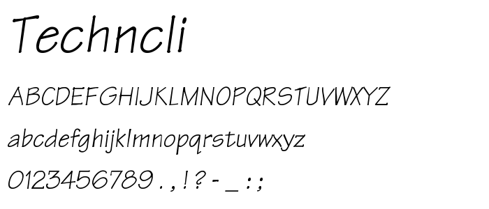 Techncli font