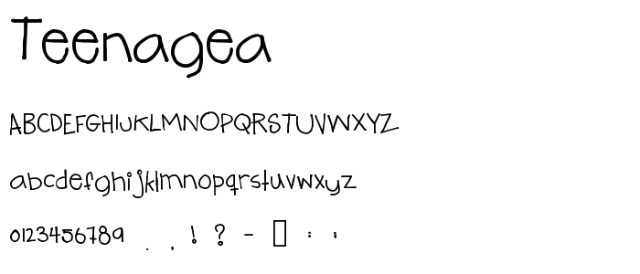 Teenagea font