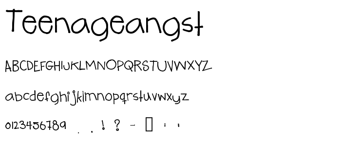 Teenageangst font