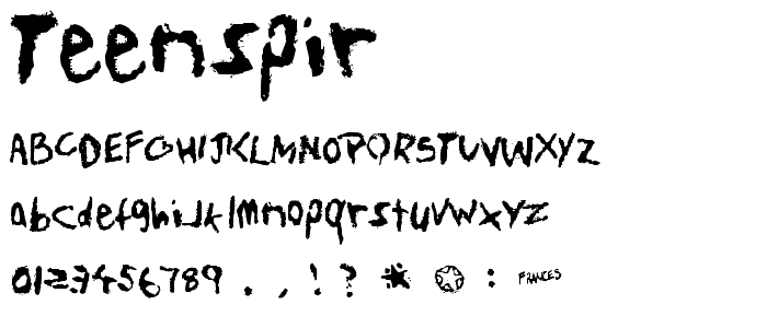 Teenspir font