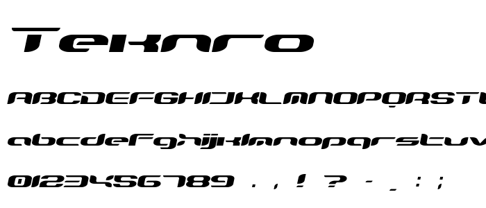 Teknro font