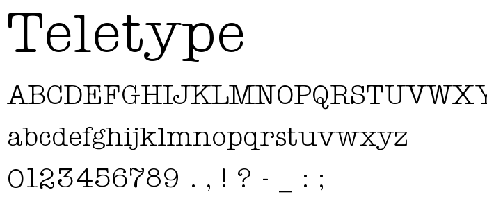 Teletype font