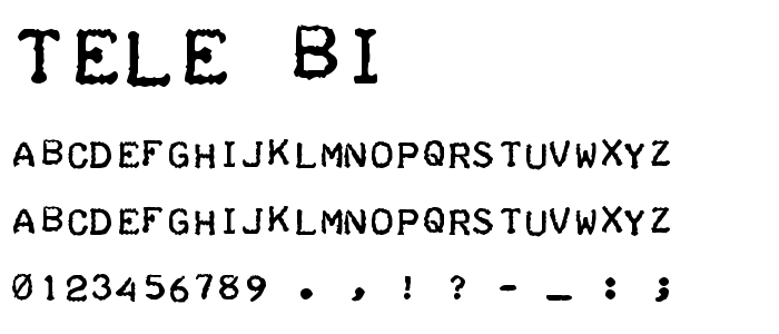 Tele_Bi font