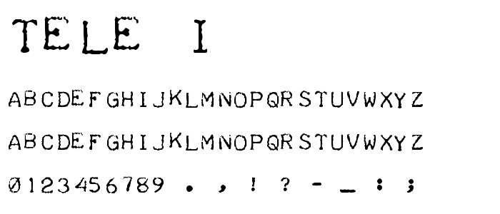 Tele_I font
