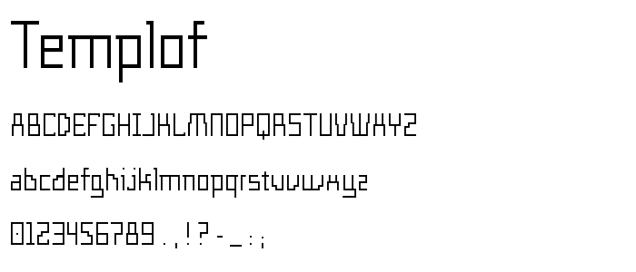 Templof font