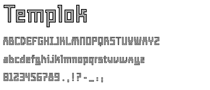 Templok font