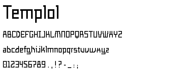 Templol font