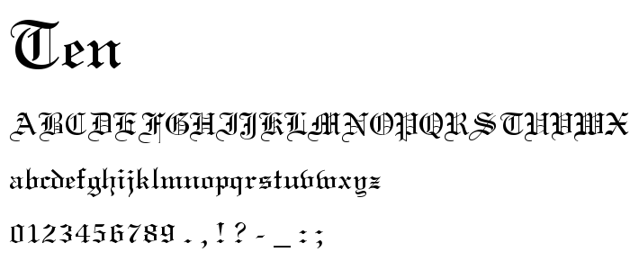 Ten font