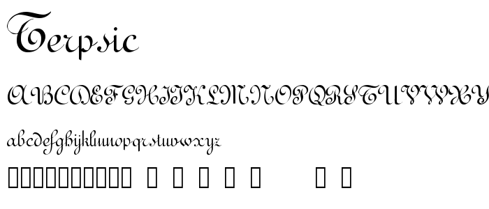 Terpsic font