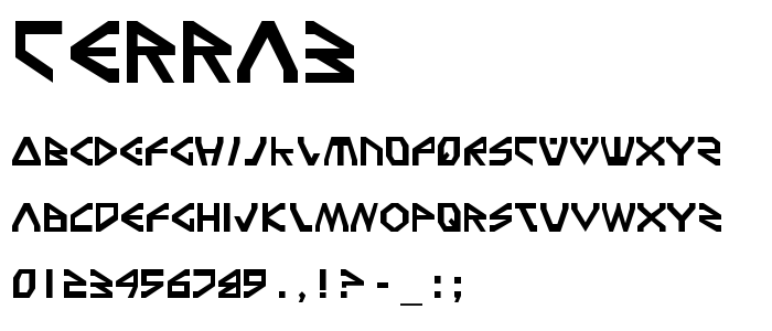 Terra3 font