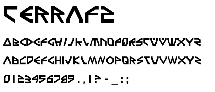 Terraf2 font