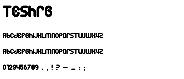 Teshrg font