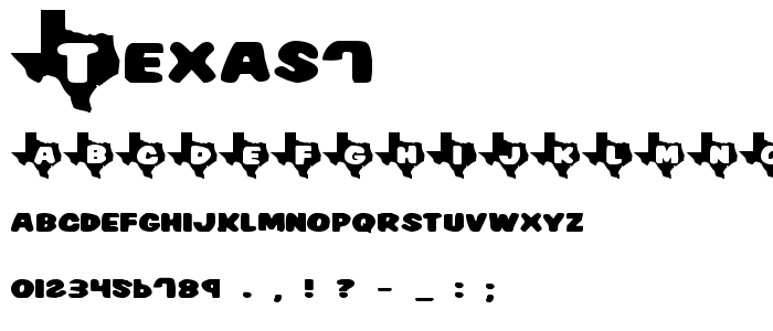 Texas7 font