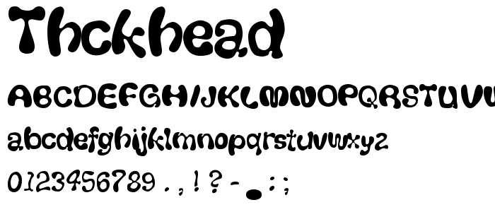 Thckhead font