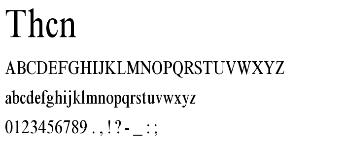 Thcn font