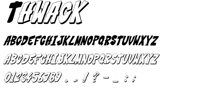 Thwack font