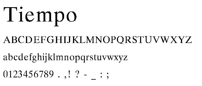 Tiempo font