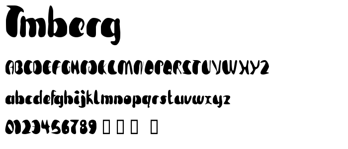 Tmberg font