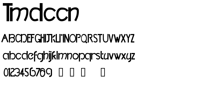 Tmdccn font