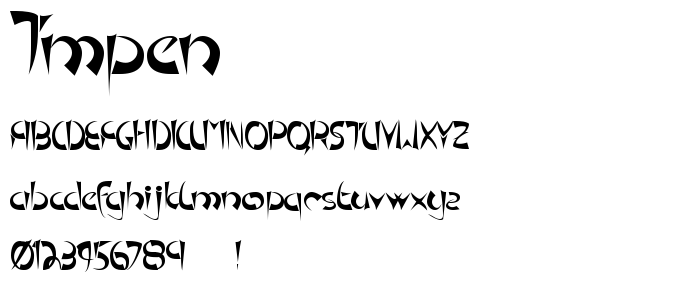 Tmpen font