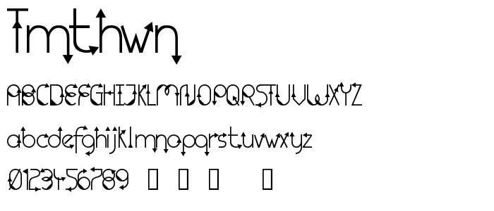 Tmthwn font