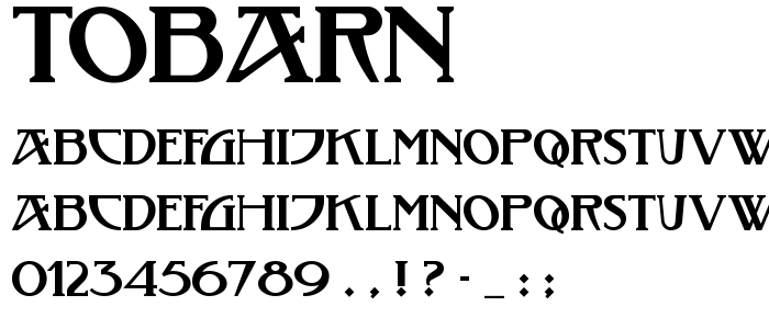 Tobarn font