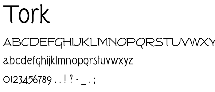 Tork font