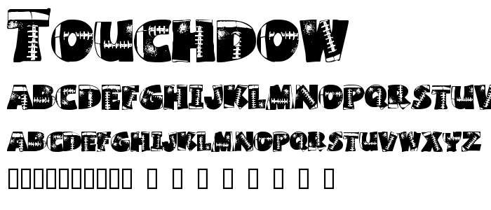 Touchdow font