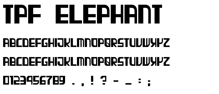 Tpf_Elephant font
