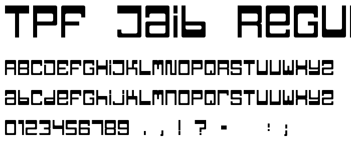 Tpf_Jaib_Regular font