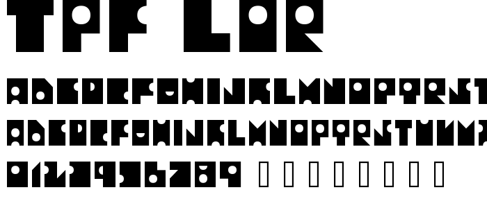Tpf_Lor font
