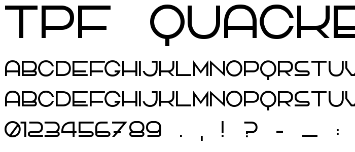 Tpf_Quackery font