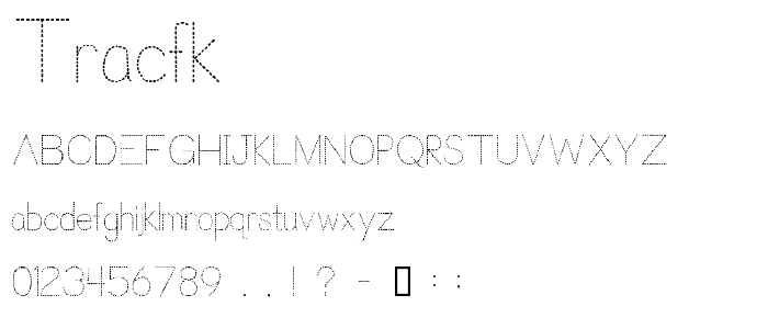 Tracfk font